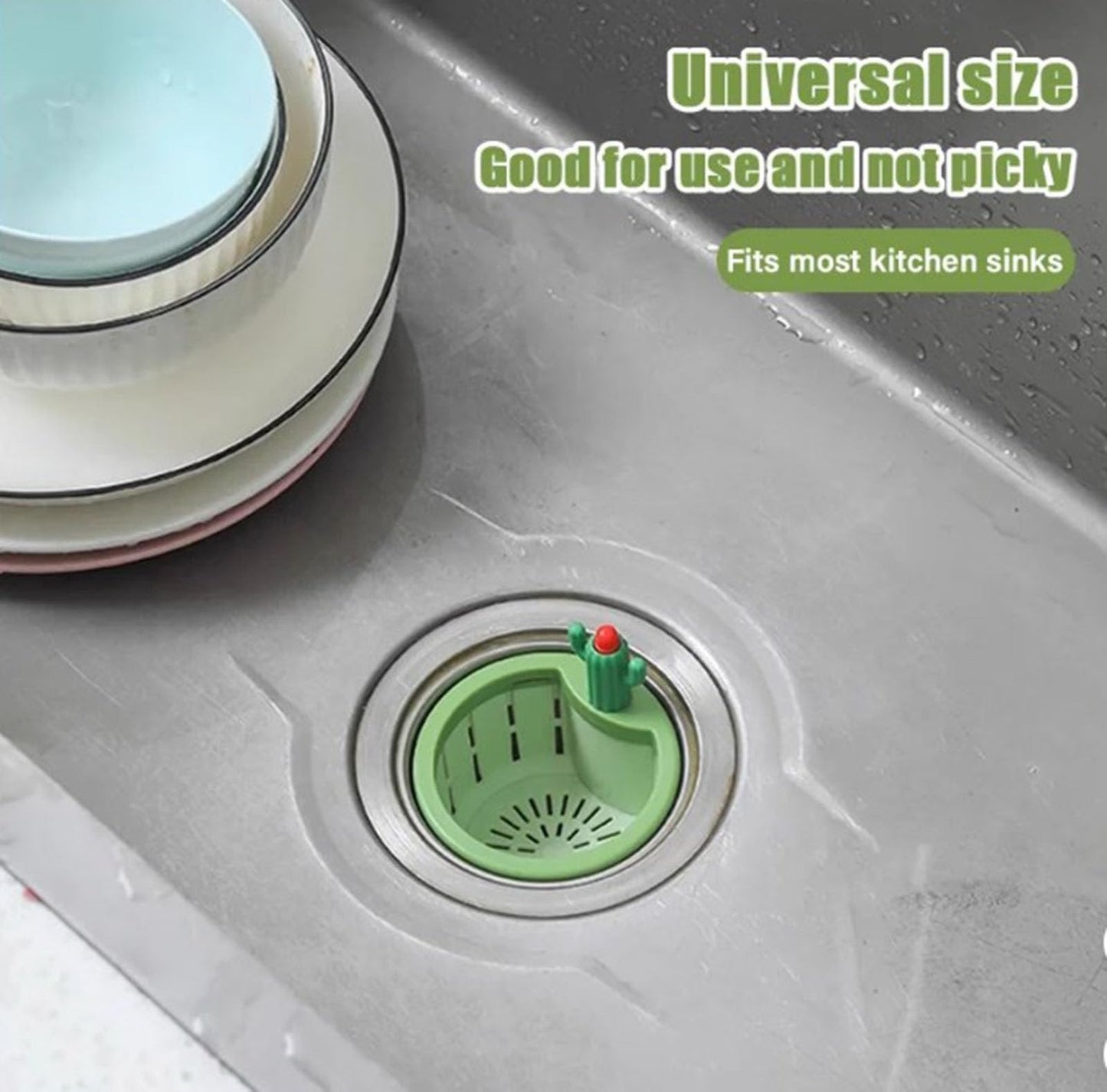2pcs Cactus Kitchen Automatic Dumping Sink Filter