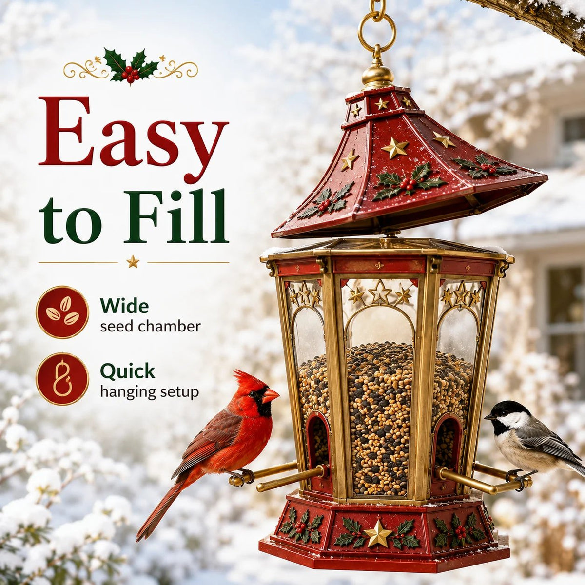 ✨🎄 Christmas Bird Feeder Collection™ – Festive Hanging Garden Feeders for Wild Birds