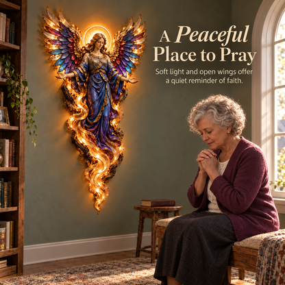 🔥 LAST DAY 50% OFF-✝️ Heavenly Radiance™ Lighted Angel Wall Sculpture ✨