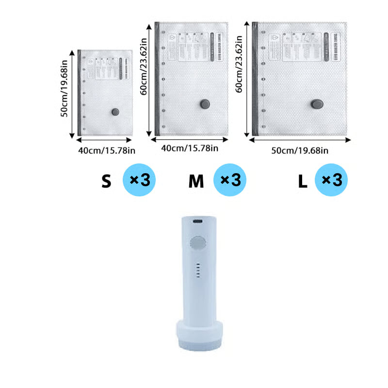 Vacuum Storage Bags with Electric Pump