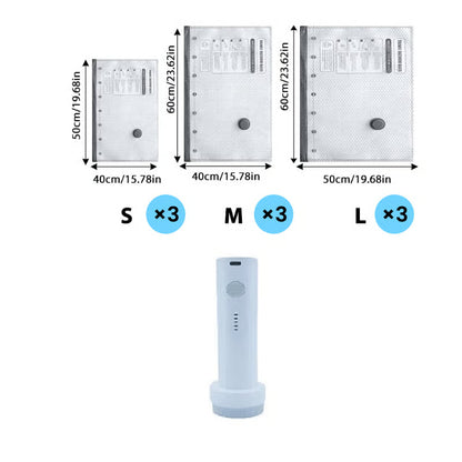 Vacuum Storage Bags with Electric Pump