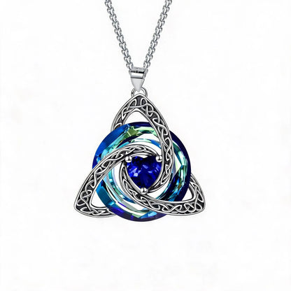 🔥LAST DAY 50% OFF - ✝️12-Month Birthstone Celtic Trinity Knot Necklace 💖