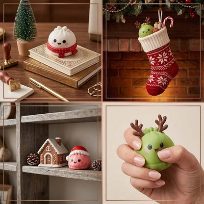 Weihnachts-Adventskalender mit Teigtaschen-Squishys