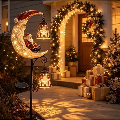 🎅Christmas Early Discount 49% Off - 🔥Santa’s Moonlight Lantern Solar Garden Stake⛄