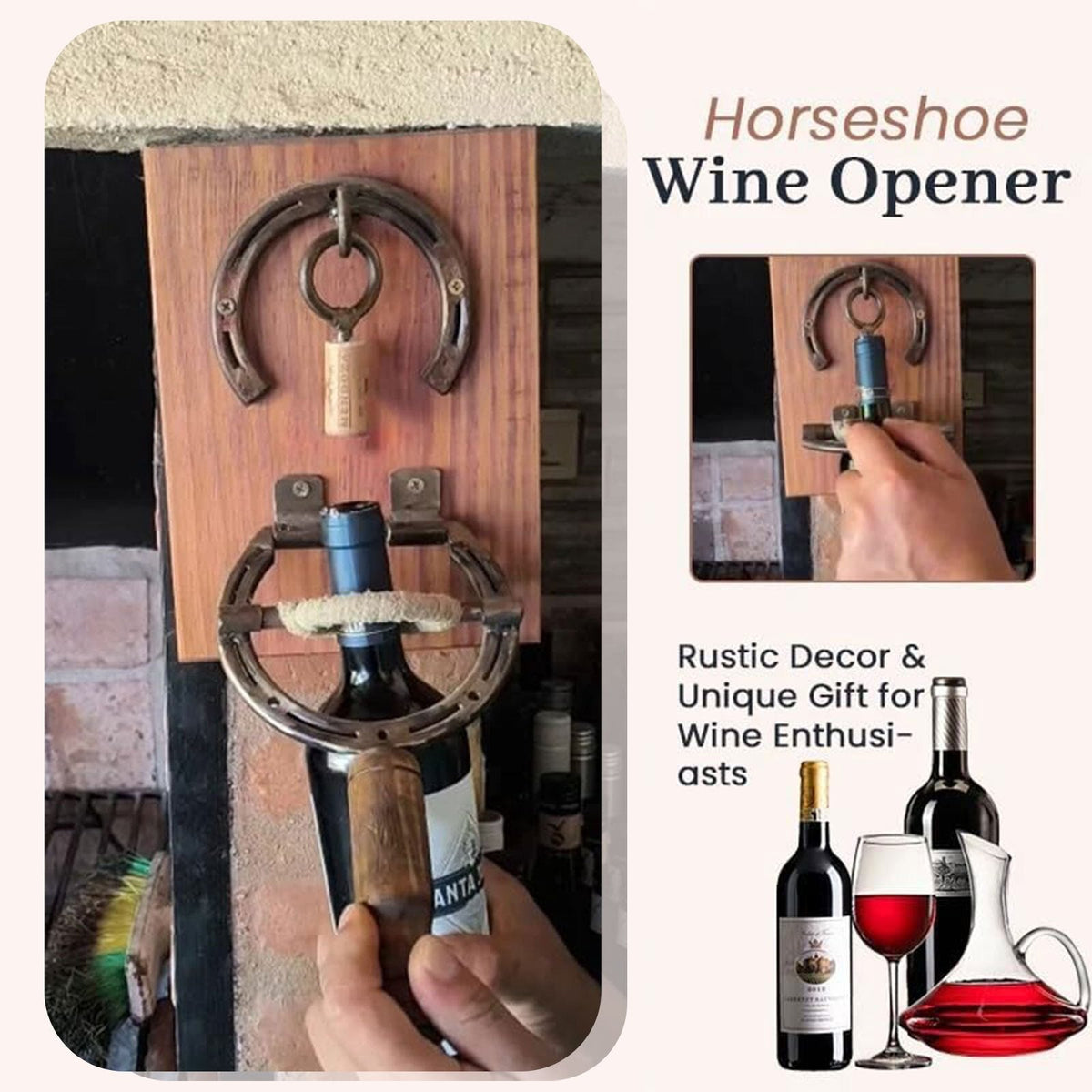 🔥 Last Day 50% Off-Wall Mounted Horseshoe Bottle Opener