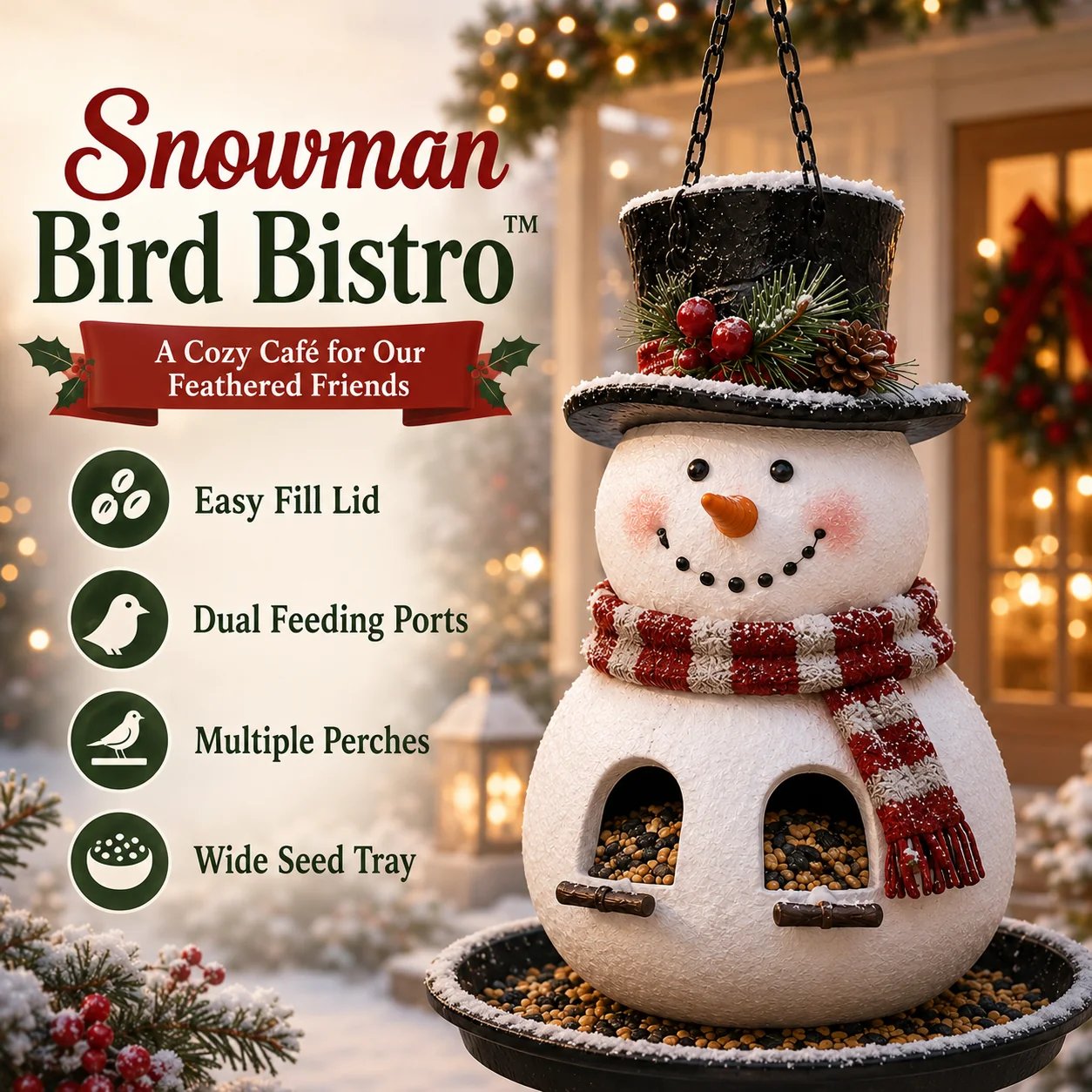 ✨🎄 Christmas Bird Feeder Collection™ – Festive Hanging Garden Feeders for Wild Birds