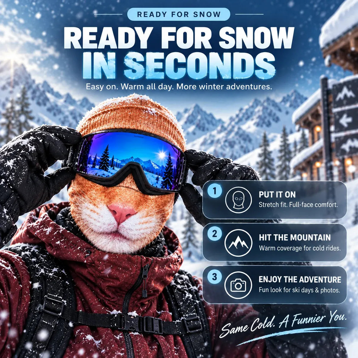 ⏳ 49% OFF – 🦊 Funny Animal Face Ski Mask |The Funniest Winter Balaclava Everyone Will Ask About