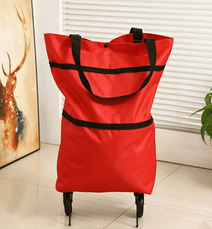 Collapsible rolling shopping bag