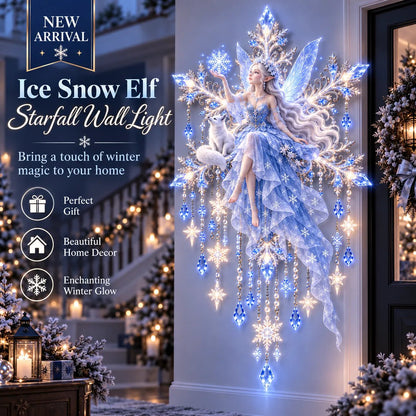 ❄️✨ Ice Snow Elf Starfall Wall Light – Bring Magical Winter Wonderland Glow to Your Home!