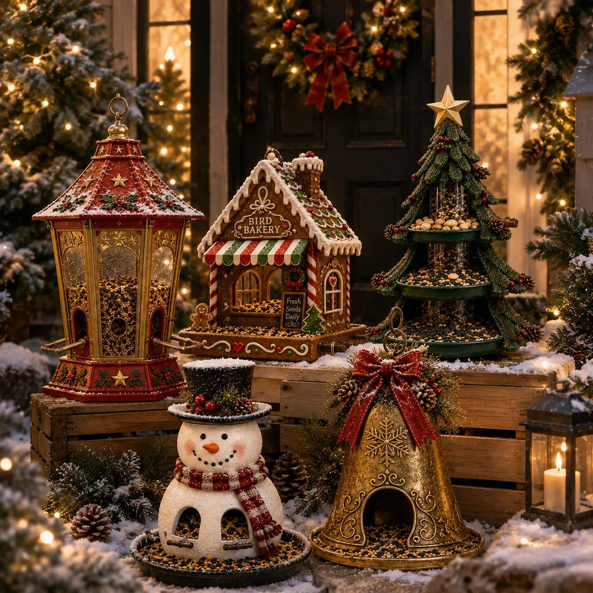 ✨🎄 Christmas Bird Feeder Collection™ – Festive Hanging Garden Feeders for Wild Birds