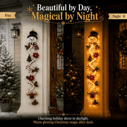 ⏳ 65% OFF – 🎄MerryCascade™ Glowing Christmas Door Hanger | 6 Festive Lighted Designs with Warm Glow, Dimensional Details & Space-Saving Vertical Décor ✨