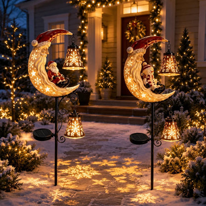 🎅Christmas Early Discount 49% Off - 🔥Santa’s Moonlight Lantern Solar Garden Stake⛄