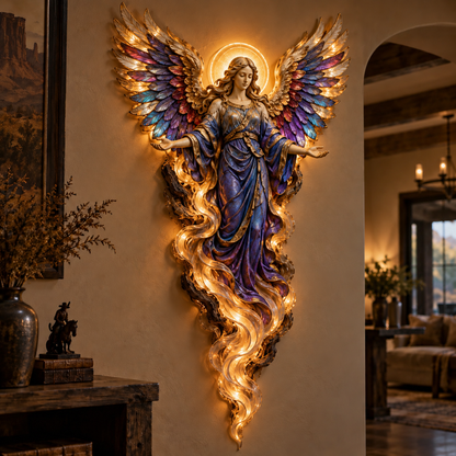 🔥 LAST DAY 50% OFF-✝️ Heavenly Radiance™ Lighted Angel Wall Sculpture ✨