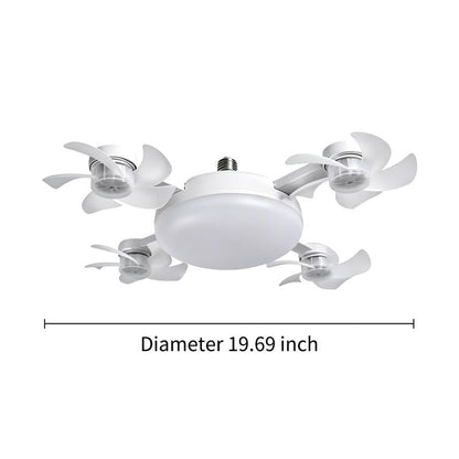 E27 Ceiling Fan Light with Remote, Silent LED Fan & Light 2-in-1 for Bedroom