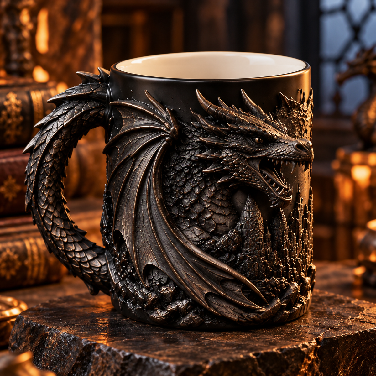 🐉✨  Dragonfire 3D Heat-Reveal Magic Mug | Add a Hot Drink. Awaken the Dragon.🔥