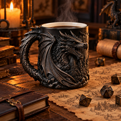 🐉✨  Dragonfire 3D Heat-Reveal Magic Mug | Add a Hot Drink. Awaken the Dragon.🔥
