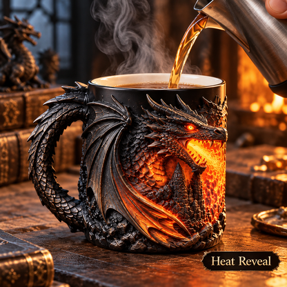 🐉✨  Dragonfire 3D Heat-Reveal Magic Mug | Add a Hot Drink. Awaken the Dragon.🔥