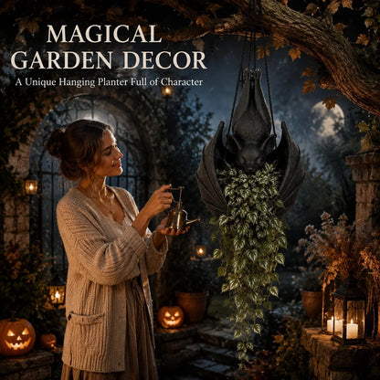 🦇 Hanging Bat Planter – Give Your Plants a Dark Side