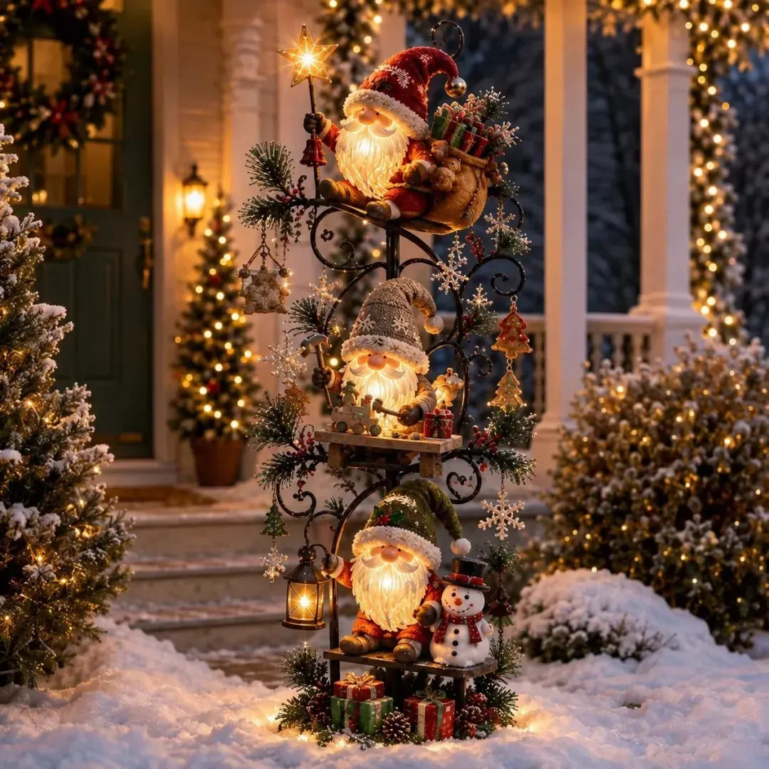🔥😍🎄✨ Christmas Gnome Workshop Solar Garden Light 🎁🌟