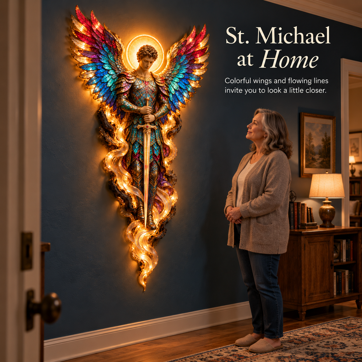 🔥 LAST DAY 50% OFF-✝️ Heavenly Radiance™ Lighted Angel Wall Sculpture ✨