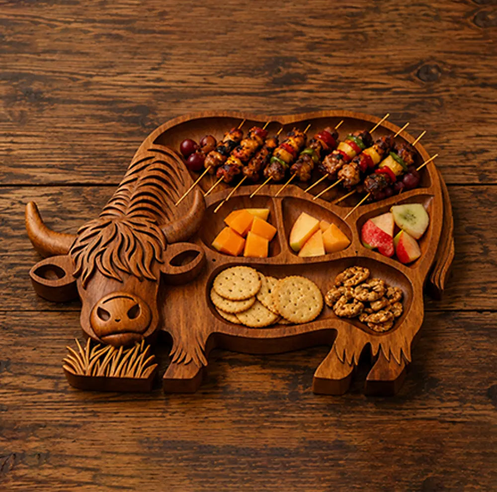 🔥🔥 Father's Day Special: Limited-Time Free Shipping! 49% OFF: Rustic Cow-Shaped Charcuterie Board