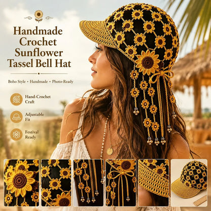 🔥Last Day 49% OFF - ☀ 🌻 Knitted Sunflower Hollow-Out Baseball Cap