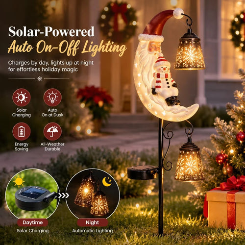 🎅Christmas Early Discount 49% Off - 🔥Santa’s Moonlight Lantern Solar Garden Stake⛄