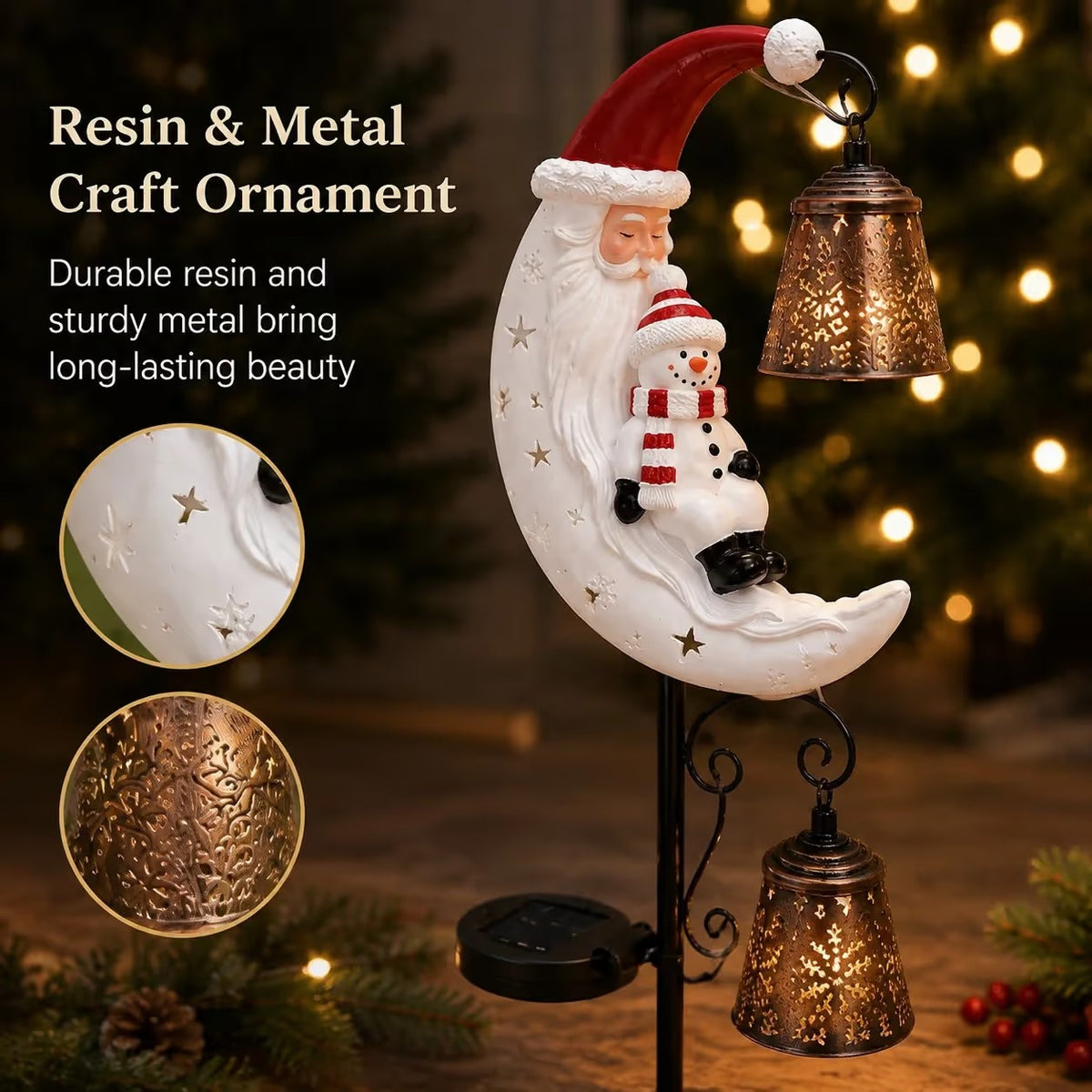 🎅Christmas Early Discount 49% Off - 🔥Santa’s Moonlight Lantern Solar Garden Stake⛄