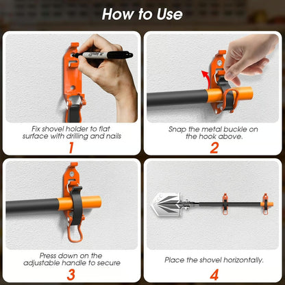 🛻Heavy Duty Zinc Alloy Shovel Mount