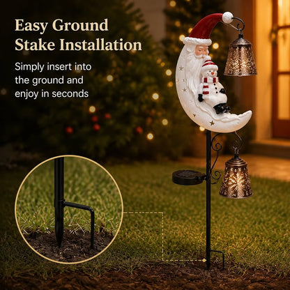 🎅Christmas Early Discount 49% Off - 🔥Santa’s Moonlight Lantern Solar Garden Stake⛄