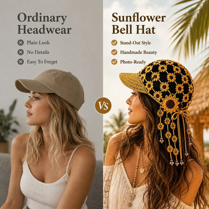 🔥Last Day 49% OFF - ☀ 🌻 Knitted Sunflower Hollow-Out Baseball Cap