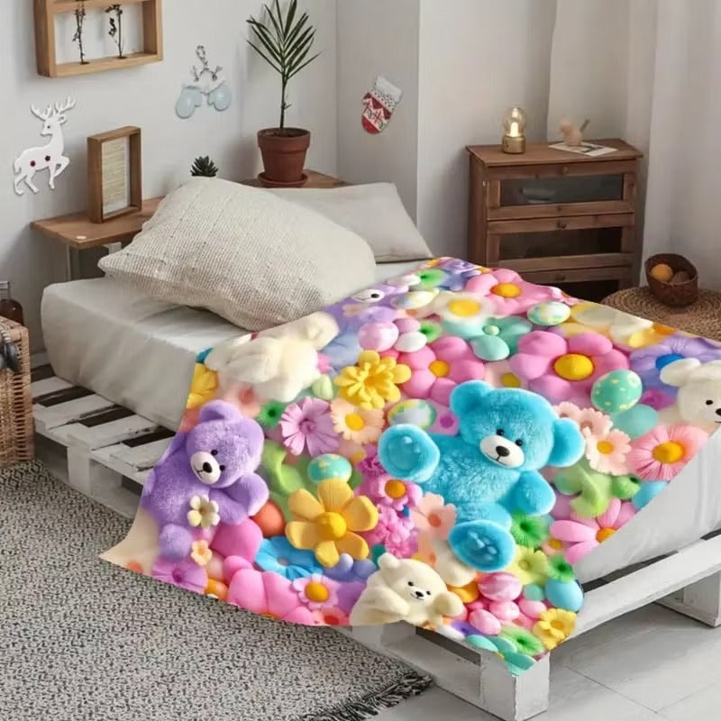 Cute Plush 3D Throw Blanket