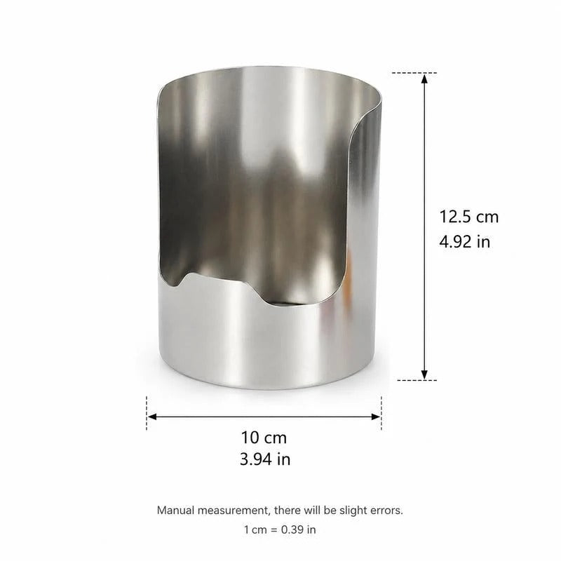 Minimal stainless steel kitchen storage holder