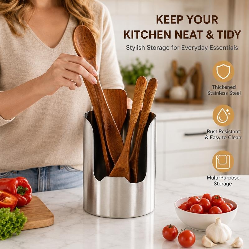 Kitchen utensil organizer in everyday use