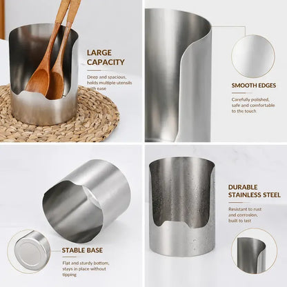 1 Count, Thickened Stainless Steel Utensil Organizer, Rust Resistant Easy to Clean Multi-purpose Storage Holder✨