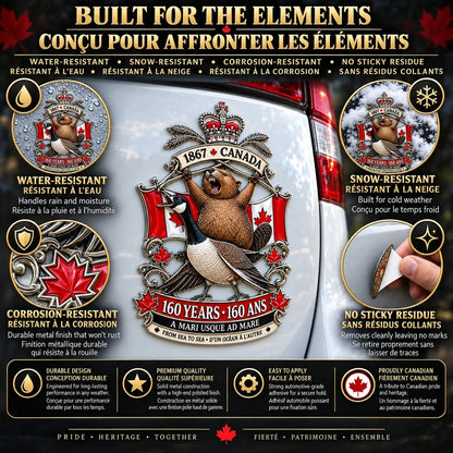 🍁Canada 160th Anniversary “A Mari Usque Ad Mare” Tribute Metal Car Emblem