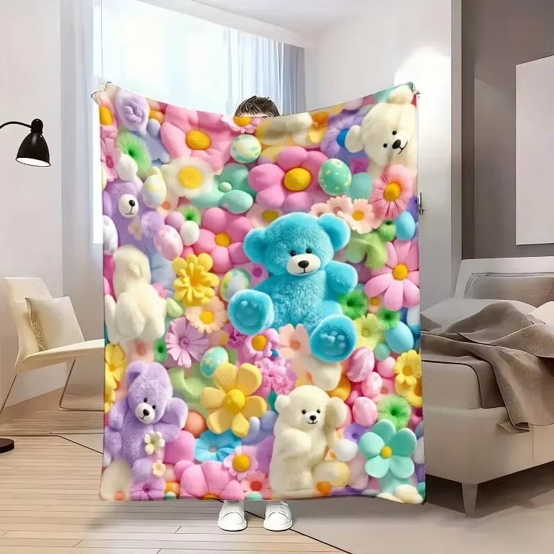 Cute Plush 3D Throw Blanket