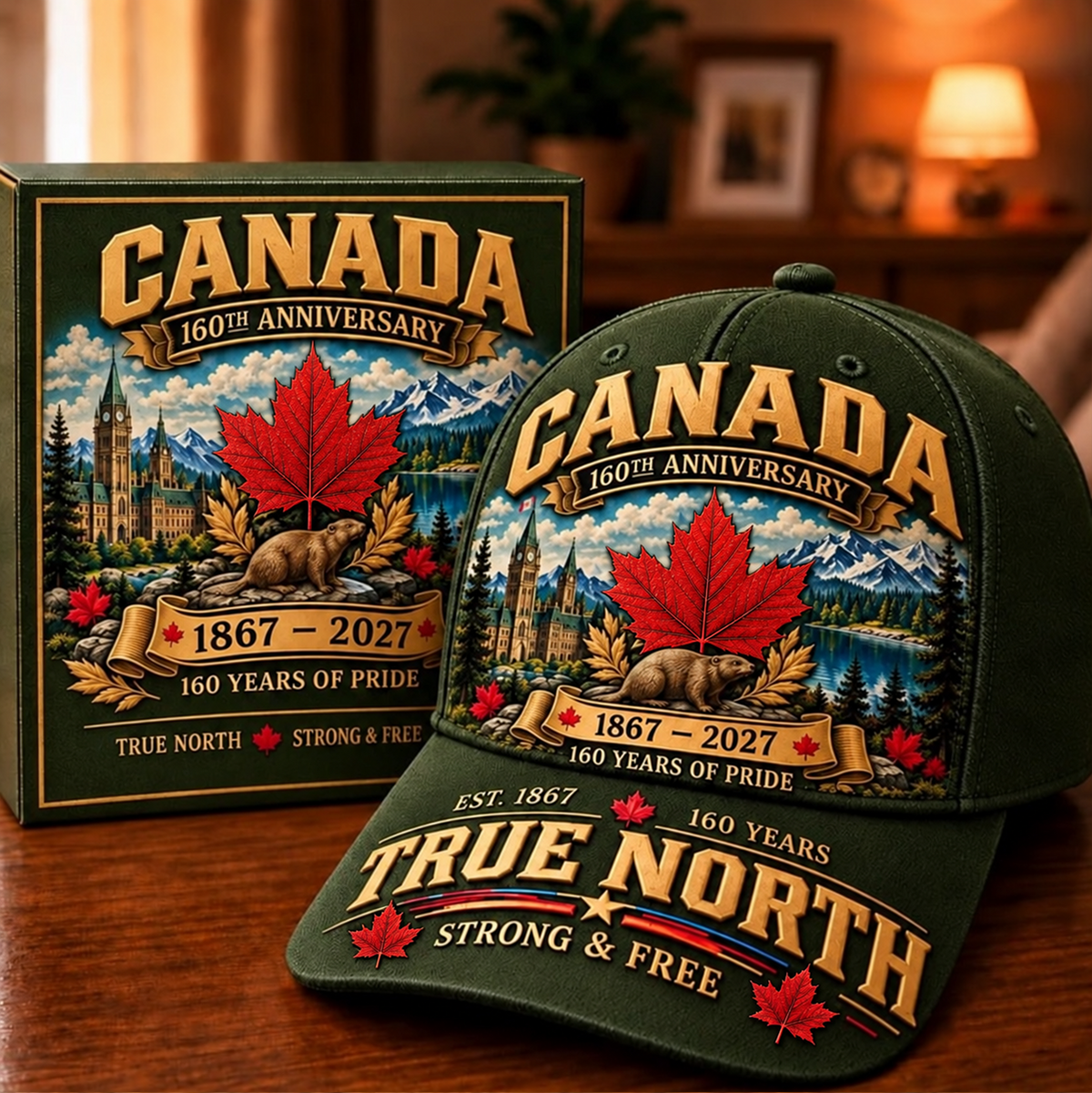 49% OFF -  Canada 160th Anniversary 1867–2027 – Premium Heritage Cap | Cotton-Poly Blend • Detailed Embroidery • Adjustable Fit