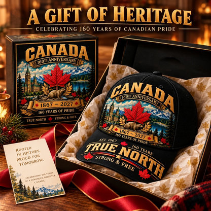 49% OFF -  Canada 160th Anniversary 1867–2027 – Premium Heritage Cap | Cotton-Poly Blend • Detailed Embroidery • Adjustable Fit