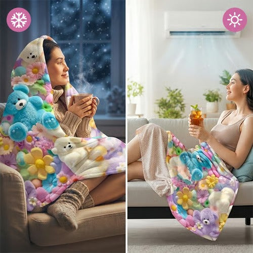 Cute Plush 3D Throw Blanket