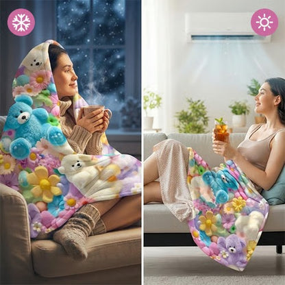 Cute Plush 3D Throw Blanket