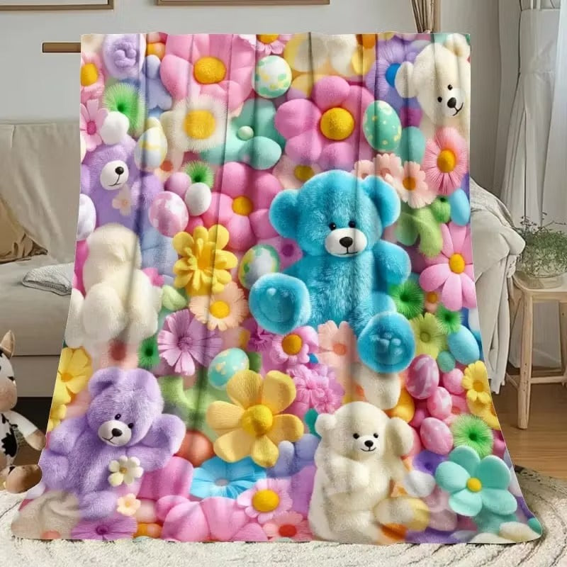 Cute Plush 3D Throw Blanket