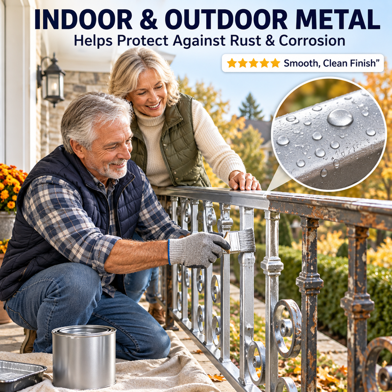 Water Based Metallic Silver Outdoor Anti Rust for Metal Renovation