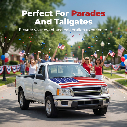 🔥Last Day Promotion🎁Patriotic Car Hood Flag Cover - ⭐ Turn Any Vehicle Into A Patriotic Statement
