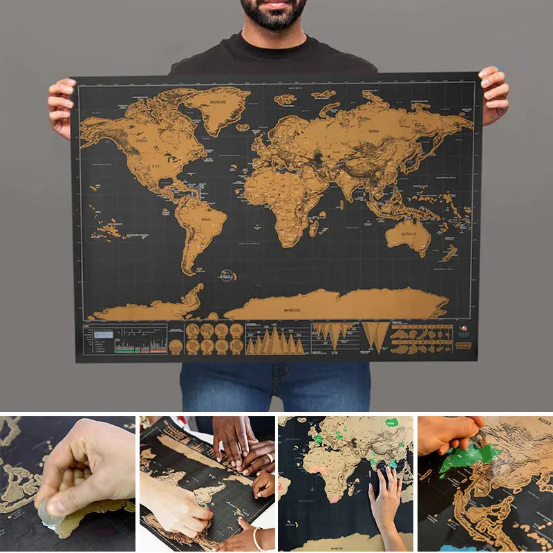 🥳 HOT SALE🥳💞50K+ SOLD!⏳✨World Map Travel Journal
