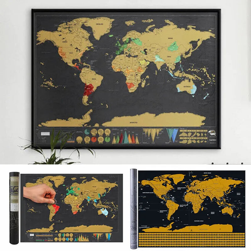 🥳 HOT SALE🥳💞50K+ SOLD!⏳✨World Map Travel Journal