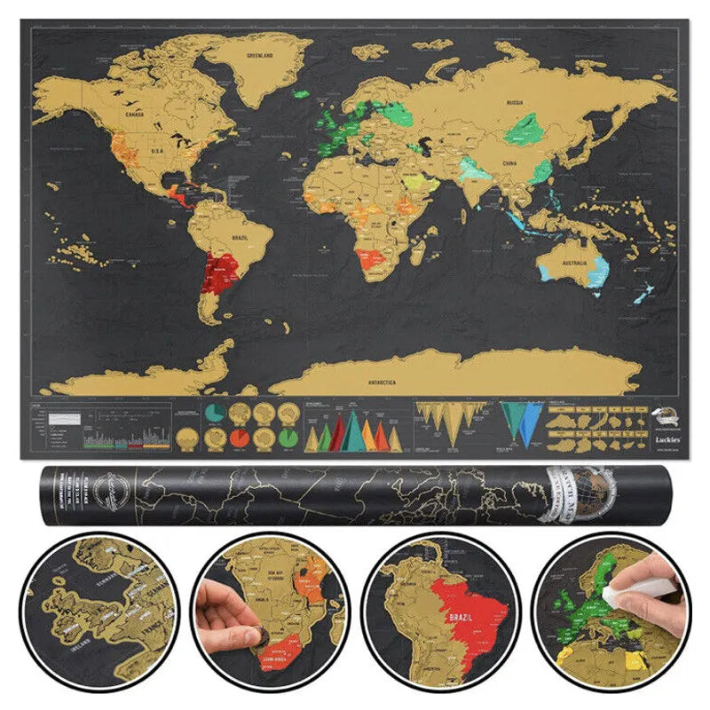 🥳 HOT SALE🥳💞50K+ SOLD!⏳✨World Map Travel Journal