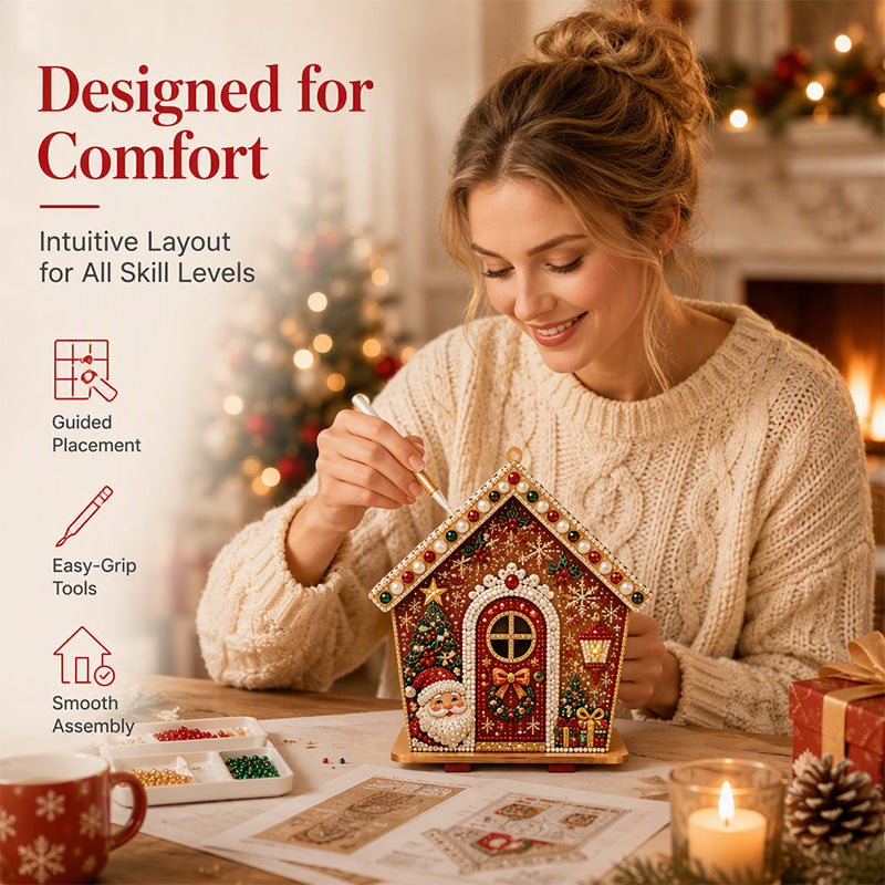 🎄✨ DIY 3D Pearl Christmas Art Kit – Handmade Festive Decoration with 6 Holiday Designs
